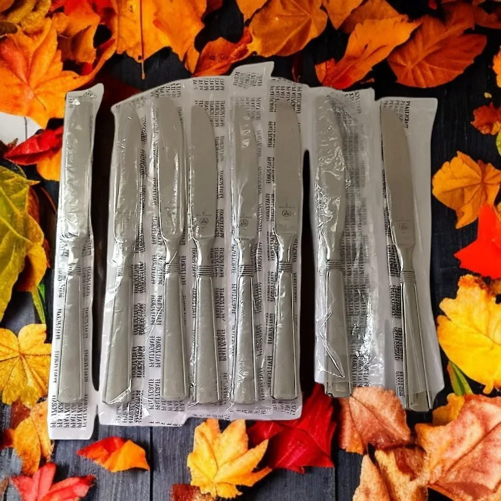8 Pfaltzgraff Kenilworth Knives Knife Set Stainless Steel Solid Glossy‎ Flatware